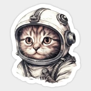 Astronaut Kitten Sticker